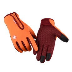 앤티스 터치스크린 바이크 방한 장갑, 오렌지