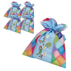 The Nuri Korea麻布福袋花刺繡拼布 2 大, 隨機發貨, 5件