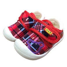 JOY MULTI 閃亮格子熊嗶嗶寶寶鞋