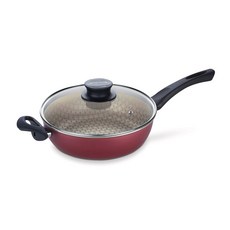 트라몬티나 파리 스킬렛 뚜껑포함 20510724, 24cm, 레드, 1개