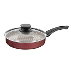 트라몬티나 파리 프라이팬 뚜껑포함 레드 20144724, 24cm, 1개
