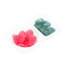 Donna&deco PP耐熱圓角方形2格醬料杯 14 x 8.5 x 2.9 cm + 蓋子, 1個, 100套