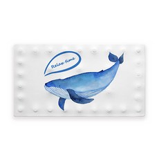 DM I Love Home 側孔多功能墊, 鯨魚, 1個