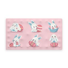 DM 알럽홈 사이드 홀 멀티 매트, 핑크토끼, 1개