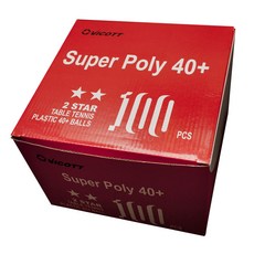 비코트 폴리 탁구연습구 2STAR 100p, 흰색, 1개