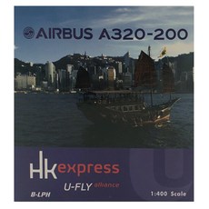 Phoenix 1/400 Hongkong express A320 B-LPH U-FLY alliance 비행기 다이캐스트, 혼합 색상, 1개