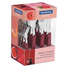 트라몬티나 카멜 양식기 세트 23499007, 버건디, 양식기 16p