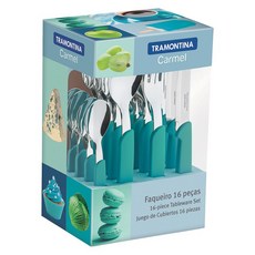 트라몬티나 카멜 양식기 세트 23499005, 그린, 양식기 16p