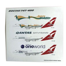 JCWings 1:200航空澳洲B747-400 VH-OJU global飛機壓鑄模型, 混色