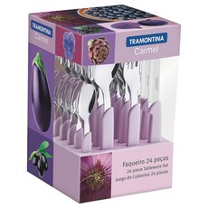 트라몬티나 카멜 양식기 세트 23499032, 라이트 퍼플, 양식기 24p