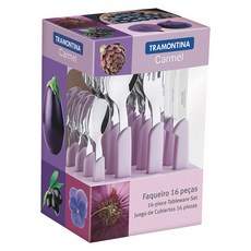 트라몬티나 카멜 양식기 세트 23499012, 라이트 퍼플, 양식기 16p