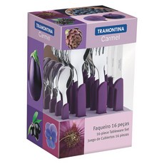 트라몬티나 카멜 양식기 세트 23499010, 퍼플, 양식기 16p