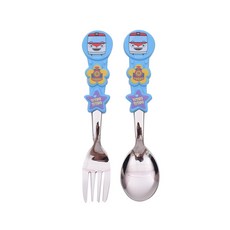 릴팡 띠띠뽀띠띠뽀 입체핸들 스푼 포크 세트 TI5014, 혼합 색상, 1세트