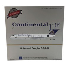 Inflight 1:200 Continental Airlines DC-9-31 N18563飛機壓鑄模型, 混色