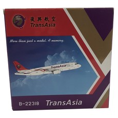 DreamAir 1:400 Taiwan Renaissance aviation A320 B-22318 비행기 다이캐스트, 혼합 색상, 1개