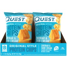 퀘스트뉴트리션 체다 앤 사워 크림 프로틴 칩, 1개, 32g