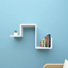 CUBICS 2層牆面層架, N-CO(白色)