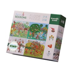 크로커다일크릭 얼리 러닝 직소퍼즐 시즌, 24피스, 혼합 색상, 1개
