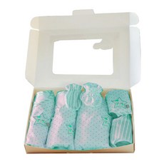 Withbebe 嬰兒印花肚衣+蝴蝶衣+長袖套裝+帽子+圍兜+腳套手套