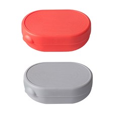 RIVER-GREEN 素色便攜式肥皂盒, 隨機發貨, 2件