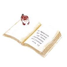 AMANO 的聖誕老人對像在打開的書, 混色