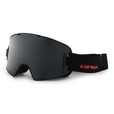 에어워크 성인 미러 스키고글 AW-624, 유광블랙 + 실버미러, 1개