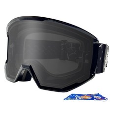 FANTON 成人眼鏡眼鏡鏡子護目鏡 RSK70BS + 小袋, 亮黑鏡框+煙熏鏡面鏡片