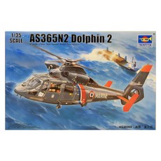 TRUMPETER 小號手 Trumpeter 1:35直升機AS365N2 Dolphin 2塑膠模型噴射機, 1個