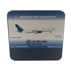HYJLwings 1:400 SF aviation B757-25F B-7082 blue tail 비행기 다이캐스트, 혼합 색상, 1개