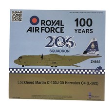 Inflight 1:200英國空軍C-130J-30 ZH866 100週年飛機鋁合金模型, 混色