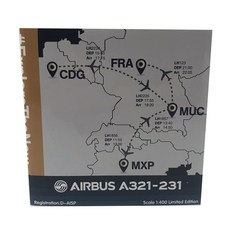 HYJLwings 1:400 Lufthansa A321-231 D-AISP 비행기 다이캐스트, 혼합 색상, 1개