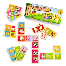 ImaginationGeneration Biji Banyard木質多米諾骨牌 28入, 混色