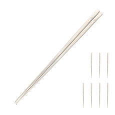 생활만 스노우베어 8인 젓가락세트, 실버, 1개