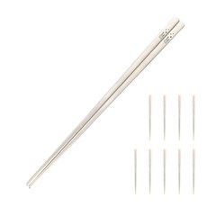 생활만 러브포트 10인 젓가락, 실버, 10개