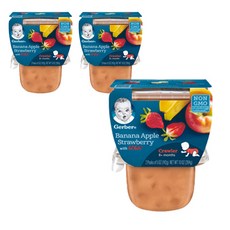 거버 3단계 이유식 8개월부터 142g x 2p, 바나나 + 사과 + 딸기 혼합맛, 3개