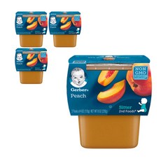 거버 2단계 이유식 6개월부터 113g x 2p, 4개, 복숭아