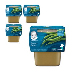 거버 2단계 이유식 6개월부터 113g x 2p, 4개, 그린빈