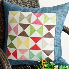 幾何圖抱枕, 01靛藍