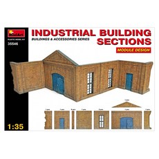 迷你藝術1:35工業建築部分模塊設計塑膠模型建築, 1個