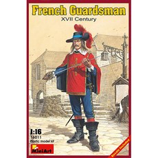 迷你藝術1:16法國火槍手17世紀French Guardsman XVII c塑膠模型步兵, 1個