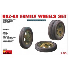 迷你藝術1:35 GAZ-AA Family Wheels組軍事塑膠模型, 1個