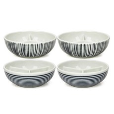 아이카 3절 나눔 그릇 중 세세라기 2p + 아야 2p, 혼합 색상, 1세트