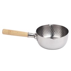 요시카와 스텐 유키히라 우드핸들 편수냄비 YH6751, 16cm, 혼합 색상