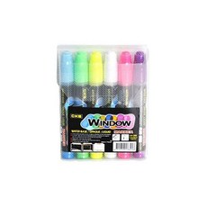 Duri窗戶筆 CH-308 8g A型 6色, 白色、黃色、綠色、藍色、粉色、紫色, 1套