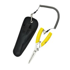 5合1多功能釣魚專用尖嘴鉗, 黃色