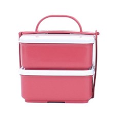 doble 野餐雙層便當盒 小, 獨立粉, 1個