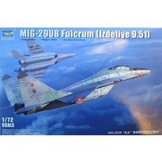 TRUMPETER 1:72 MIG-29UB Fulcrum (Izdeliye 9.51) 塑料模型戰鬥機, 1個