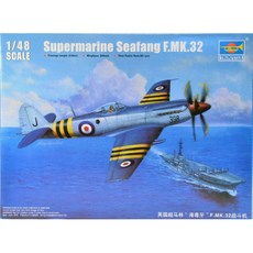 TRUMPETER 1:48 Supermarine Seafang F.MK.32 Fighter 塑料模型戰鬥機, 1個