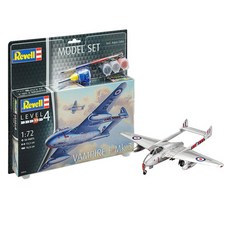 REVELL RV63934 1:72 Model Set Vampire F Mk 3 프라모델 전투기, 1개