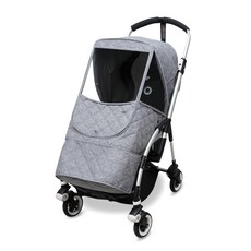 Manito Bugaboo B Plus混色加厚禦寒推車罩 獨家款 S號, Black Grey